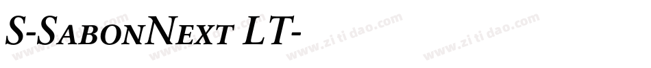 S-SabonNext LT字体转换